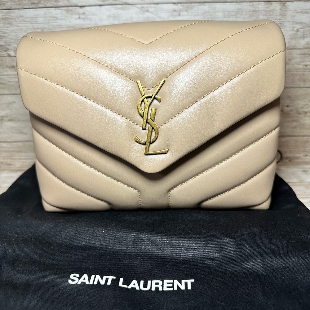 Saint Laurent | YSL Toy LouLou in Quilted Leather - Beige